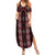 New Zealand Aotearoa Summer Maxi Dress Red Poutama With Taniko Pattern LT05