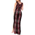 New Zealand Aotearoa Tank Maxi Dress Red Poutama With Taniko Pattern LT05