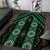 New Zealand Aotearoa Area Rug Green Poutama With Taniko Pattern LT05