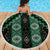 New Zealand Aotearoa Beach Blanket Green Poutama With Taniko Pattern LT05