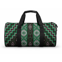 New Zealand Aotearoa Duffle Bag Green Poutama With Taniko Pattern LT05 One size Green - Polynesian Pride