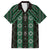 New Zealand Aotearoa Family Matching Long Sleeve Bodycon Dress and Hawaiian Shirt Green Poutama With Taniko Pattern LT05