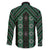 New Zealand Aotearoa Family Matching Long Sleeve Bodycon Dress and Hawaiian Shirt Green Poutama With Taniko Pattern LT05