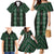 New Zealand Aotearoa Family Matching Mermaid Dress and Hawaiian Shirt Green Poutama With Taniko Pattern LT05