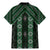 New Zealand Aotearoa Family Matching Mermaid Dress and Hawaiian Shirt Green Poutama With Taniko Pattern LT05