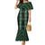 New Zealand Aotearoa Family Matching Mermaid Dress and Hawaiian Shirt Green Poutama With Taniko Pattern LT05