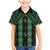 New Zealand Aotearoa Family Matching Mermaid Dress and Hawaiian Shirt Green Poutama With Taniko Pattern LT05