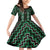 New Zealand Aotearoa Family Matching Off Shoulder Short Dress and Hawaiian Shirt Green Poutama With Taniko Pattern LT05