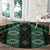 New Zealand Aotearoa Round Carpet Green Poutama With Taniko Pattern LT05