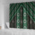 New Zealand Aotearoa Shower Curtain Green Poutama With Taniko Pattern LT05