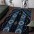 New Zealand Aotearoa Area Rug Blue Poutama With Taniko Pattern LT05