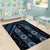 New Zealand Aotearoa Area Rug Blue Poutama With Taniko Pattern LT05