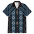 New Zealand Aotearoa Family Matching Mermaid Dress and Hawaiian Shirt Blue Poutama With Taniko Pattern LT05