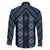 New Zealand Aotearoa Family Matching Puletasi and Hawaiian Shirt Blue Poutama With Taniko Pattern LT05