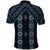 New Zealand Aotearoa Polo Shirt Blue Poutama With Taniko Pattern LT05