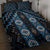 New Zealand Aotearoa Quilt Bed Set Blue Poutama With Taniko Pattern LT05