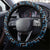 New Zealand Aotearoa Steering Wheel Cover Blue Poutama With Taniko Pattern LT05