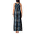 New Zealand Aotearoa Tank Maxi Dress Blue Poutama With Taniko Pattern LT05