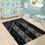 New Zealand Aotearoa Area Rug Black Poutama With Taniko Pattern LT05