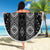 New Zealand Aotearoa Beach Blanket Black Poutama With Taniko Pattern LT05