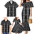 New Zealand Aotearoa Family Matching Mermaid Dress and Hawaiian Shirt Black Poutama With Taniko Pattern LT05