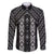 New Zealand Aotearoa Family Matching Off The Shoulder Long Sleeve Dress and Hawaiian Shirt Black Poutama With Taniko Pattern