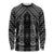 New Zealand Aotearoa Long Sleeve Shirt Black Poutama With Taniko Pattern LT05