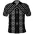 New Zealand Aotearoa Polo Shirt Black Poutama With Taniko Pattern LT05