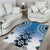 New Zealand Area Rug Poutama Mix Blue Taniko Inspired Art LT05