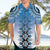 New Zealand Hawaiian Shirt Poutama Mix Blue Taniko Inspired Art LT05