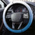 New Zealand Steering Wheel Cover Poutama Mix Blue Taniko Inspired Art LT05