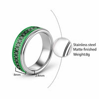 New Zealand Classic Ring Poutama Mix Green Taniko Inspired Art LT05 - Polynesian Pride