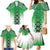 New Zealand Family Matching Mermaid Dress and Hawaiian Shirt Poutama Mix Green Taniko Inspired Art LT05