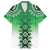 New Zealand Family Matching Puletasi and Hawaiian Shirt Poutama Mix Green Taniko Inspired Art LT05