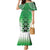 New Zealand Mermaid Dress Poutama Mix Green Taniko Inspired Art LT05