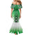 New Zealand Mermaid Dress Poutama Mix Green Taniko Inspired Art LT05