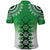 New Zealand Polo Shirt Poutama Mix Green Taniko Inspired Art LT05