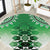 New Zealand Round Carpet Poutama Mix Green Taniko Inspired Art LT05