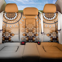 New Zealand Back Car Seat Cover Poutama Mix Orange Taniko Inspired Art LT05 One Size Orange - Polynesian Pride
