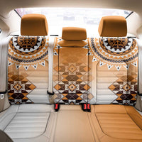 New Zealand Back Car Seat Cover Poutama Mix Orange Taniko Inspired Art LT05 - Polynesian Pride