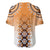 New Zealand Baseball Jersey Poutama Mix Orange Taniko Inspired Art LT05