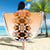 New Zealand Beach Blanket Poutama Mix Orange Taniko Inspired Art LT05