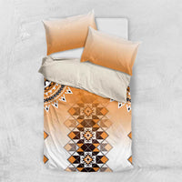 New Zealand Bedding Set Poutama Mix Orange Taniko Inspired Art LT05 US Twin 172cm x 218cm Orange - Polynesian Pride