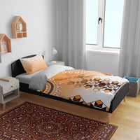 New Zealand Bedding Set Poutama Mix Orange Taniko Inspired Art LT05 - Polynesian Pride