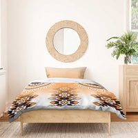 New Zealand Bedding Set Poutama Mix Orange Taniko Inspired Art LT05 - Polynesian Pride