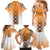 New Zealand Family Matching Mermaid Dress and Hawaiian Shirt Poutama Mix Orange Taniko Inspired Art LT05