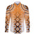 New Zealand Family Matching Off The Shoulder Long Sleeve Dress and Hawaiian Shirt Poutama Mix Orange Taniko Inspired Art