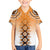 New Zealand Family Matching Off The Shoulder Long Sleeve Dress and Hawaiian Shirt Poutama Mix Orange Taniko Inspired Art