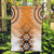 New Zealand Garden Flag Poutama Mix Orange Taniko Inspired Art LT05