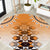 New Zealand Round Carpet Poutama Mix Orange Taniko Inspired Art LT05